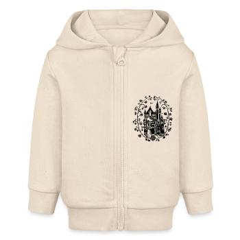Dornröschen Schloss - Baby Organic Kapuzenjacke Baby Connector von Stanley/Stella - Natur - Vorne