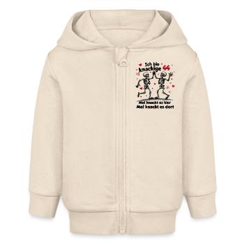 44. Geburtstag | Knackige 44 | Ich bin alt - Baby Organic Kapuzenjacke Baby Connector von Stanley/Stella - Natur - Vorne