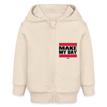 Make my day - Veste à capuche bébé bio Stanley/Stella - écru doux - Devant