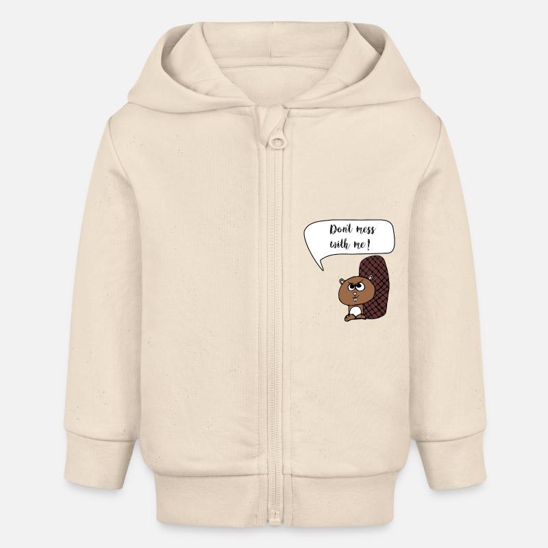 Cheeky beaver - Veste à capuche bébé bio Stanley/Stella - écru doux