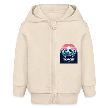 Kanada 23 - Baby Organic Kapuzenjacke Baby Connector von Stanley/Stella - Natur - Vorne