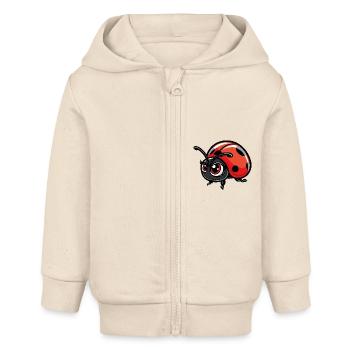 maikäfer comic - Baby Organic Kapuzenjacke Baby Connector von Stanley/Stella - Natur - Vorne