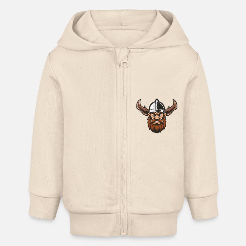 Vikings 1 - Veste à capuche bébé bio Stanley/Stella - écru doux