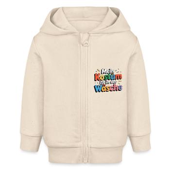 Mein Kostüm ist in der Wäsche - Baby Organic Kapuzenjacke Baby Connector von Stanley/Stella - Natur - Vorne