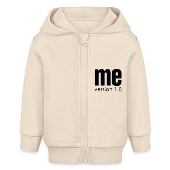 me version 1 - Baby Organic Kapuzenjacke Baby Connector von Stanley/Stella - Natur - Vorne
