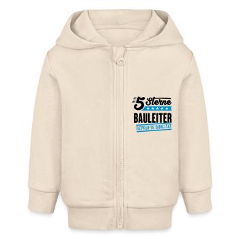 5Sterne Bauleiter - Baby Organic Kapuzenjacke Baby Connector von Stanley/Stella - Natur - Vorne