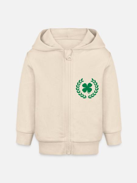 irish shamrock green - Baby Organic Kapuzenjacke Baby Connector von Stanley/Stella - Natur