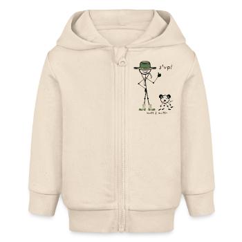 Matt et Mutt S-up - Veste à capuche bébé bio Stanley/Stella - écru doux - Devant