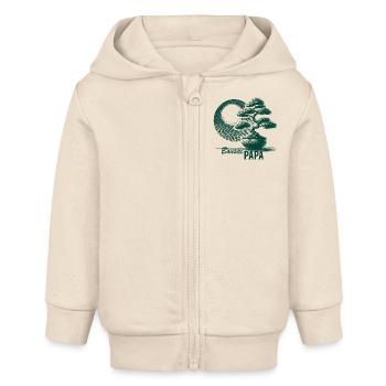 Bonsai Papa - Baby Organic Kapuzenjacke Baby Connector von Stanley/Stella - Natur - Vorne