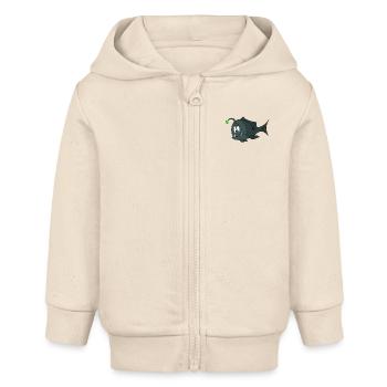 Sparky - Veste à capuche bébé bio Stanley/Stella - écru doux - Devant