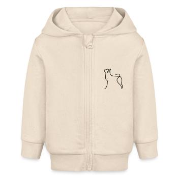 Chihuahua - Baby Organic Zip-up Hoodie by Stanley/Stella - soft Ecru - Front