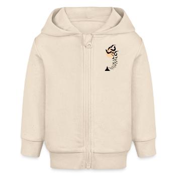 Halloween bats - Baby Organic Kapuzenjacke Baby Connector von Stanley/Stella - Natur - Vorne