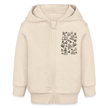 Cuddly warm winter sweaters - Baby Organic Zip-up Hoodie by Stanley/Stella - soft Ecru - Front