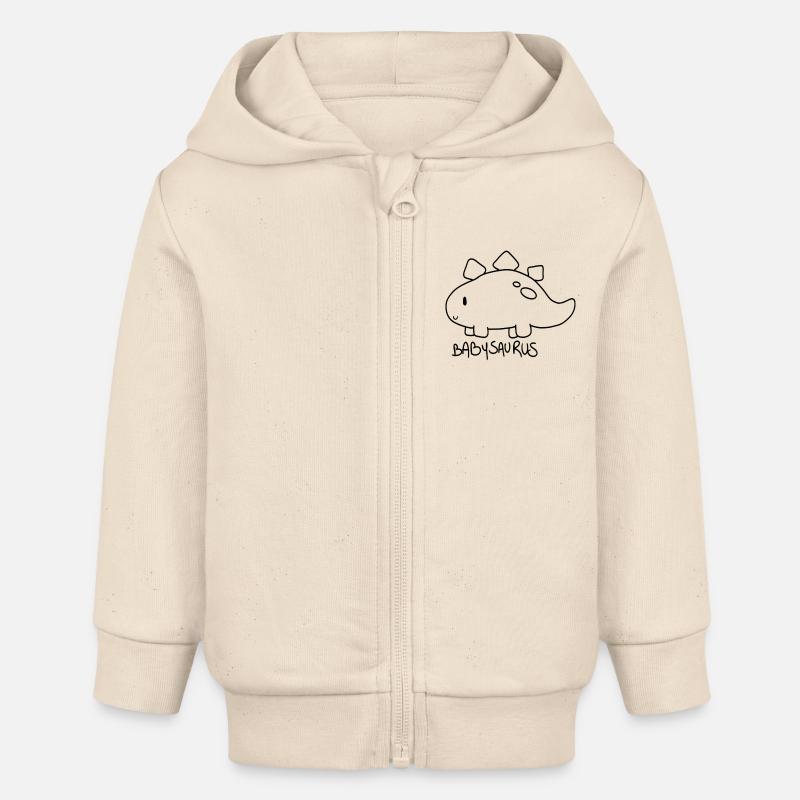 Babysaurus - Veste à capuche bébé bio Stanley/Stella - écru doux