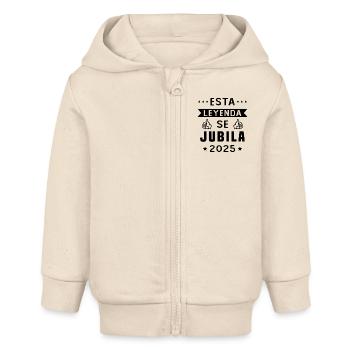 Regalo de jubilación Humor 2025, Jubilado en 2025 - Veste à capuche bébé bio Stanley/Stella - écru doux - Devant