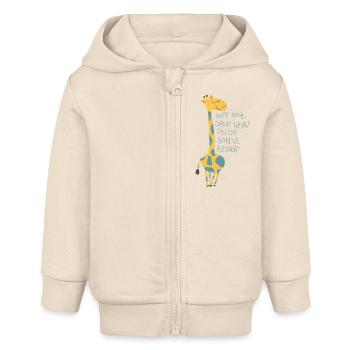 Illustration "Kopf hoch" - Baby Organic Kapuzenjacke Baby Connector von Stanley/Stella - Natur - Vorne