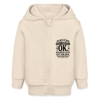 Once With Professionals Work Gift Construction Site Office - Baby Organic Zip-up Hoodie by Stanley/Stella - soft Ecru - Front
