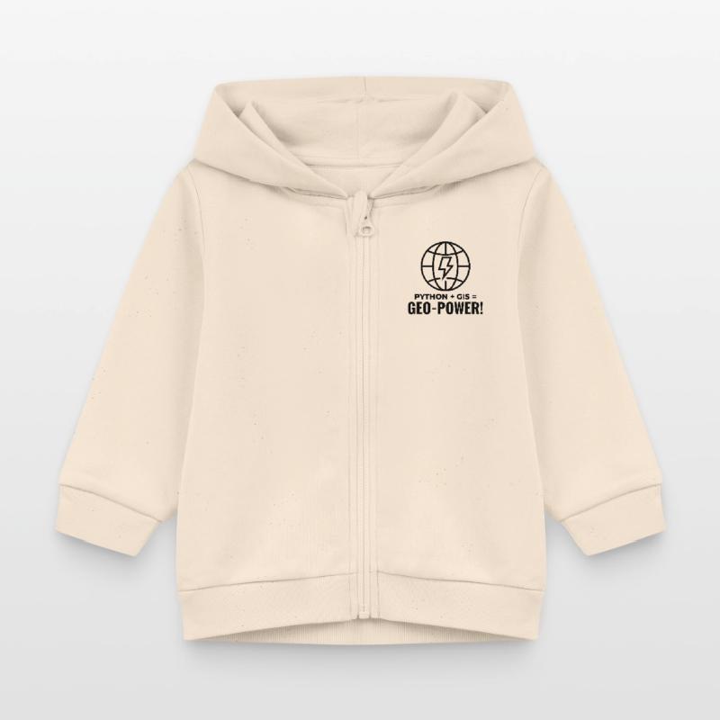Python SIG Géo-Puissance Programmation Géospatial Veste à capuche bébé bio Stanley/Stella