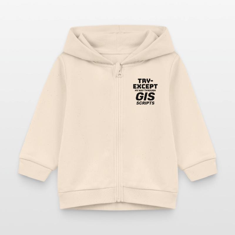 GIS Scripts Programming Try Except Debugging Baby Organic Zip-up Hoodie by Stanley/Stella