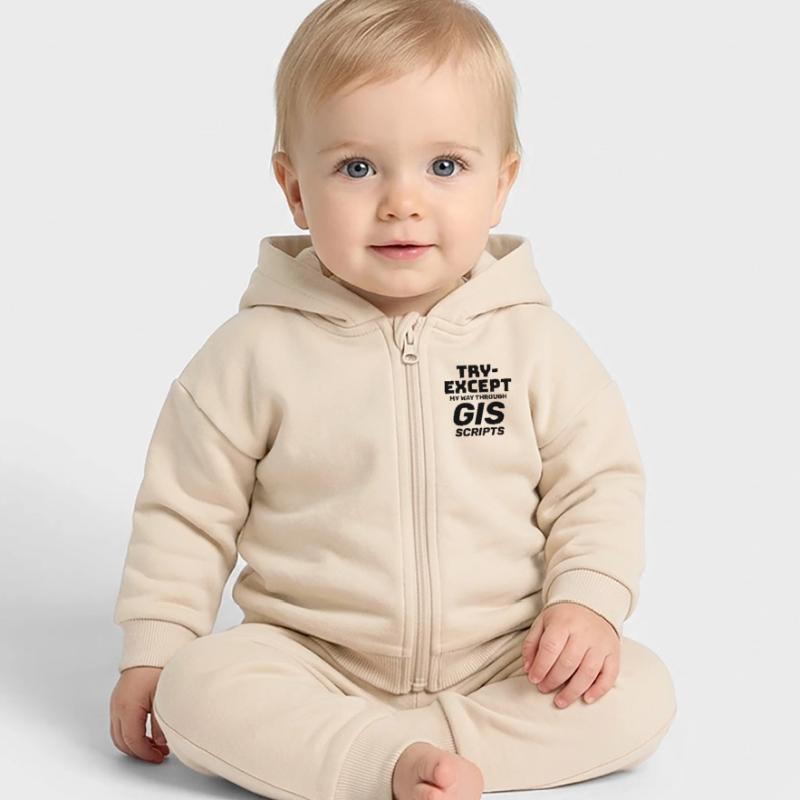 GIS Scripts Programming Try Except Debugging Baby Organic Zip-up Hoodie by Stanley/Stella