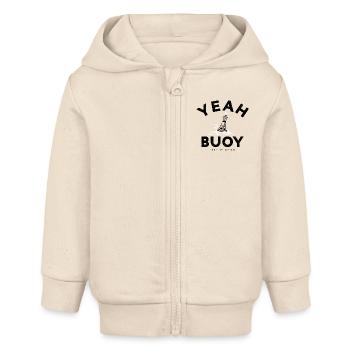 ja Boje Leben ist gut Zitat Grafik - Baby Organic Kapuzenjacke Baby Connector von Stanley/Stella - Natur - Vorne