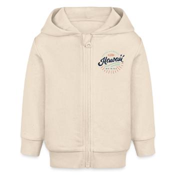 Hawaii Waikiki Surf Graphic Art - Veste à capuche bébé bio Stanley/Stella - écru doux - Devant