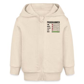 Entwickler Humor Programmierer Programmierer Programmierer - Baby Organic Kapuzenjacke Baby Connector von Stanley/Stella - Natur - Vorne