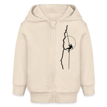 Kletterer beim Abseilen in der Sonne (1c) - Baby Organic Kapuzenjacke Baby Connector von Stanley/Stella - Natur - Vorne