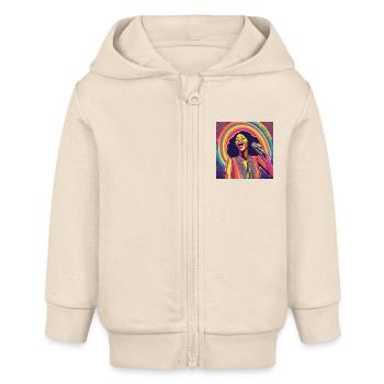 Motown-Sängerin - Baby Organic Kapuzenjacke Baby Connector von Stanley/Stella - Natur - Vorne