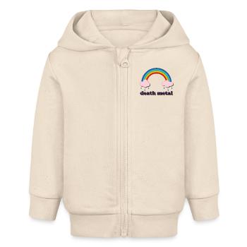 Arc-en-ciel de Death Metal - Veste à capuche bébé bio Stanley/Stella - écru doux - Devant