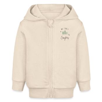My first Christmas Baby Bodysuit - Baby Organic Kapuzenjacke Baby Connector von Stanley/Stella - Natur - Vorne