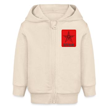 STAR - Stern - Held - Baby Organic Kapuzenjacke Baby Connector von Stanley/Stella - Natur - Vorne