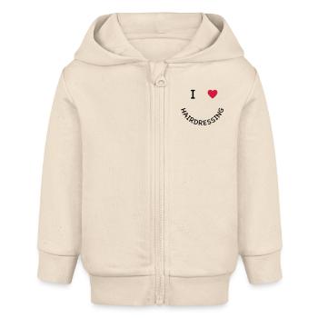 coiffeur - Veste à capuche bébé bio Stanley/Stella - écru doux - Devant