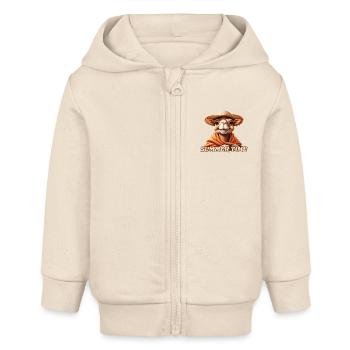 Camel - Baby Organic Zip-up Hoodie by Stanley/Stella - soft Ecru - Front
