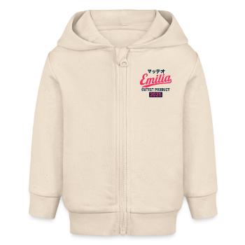 Baby Emilia Shirt Hoodie Design - Baby Organic Kapuzenjacke Baby Connector von Stanley/Stella - Natur - Vorne