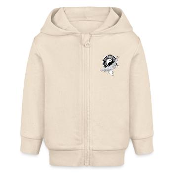 Yin Yang Buckelwale - Baby Organic Kapuzenjacke Baby Connector von Stanley/Stella - Natur - Vorne