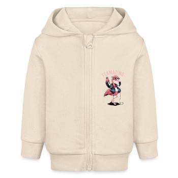 Flamazing - Baby Organic Kapuzenjacke Baby Connector von Stanley/Stella - Natur - Vorne