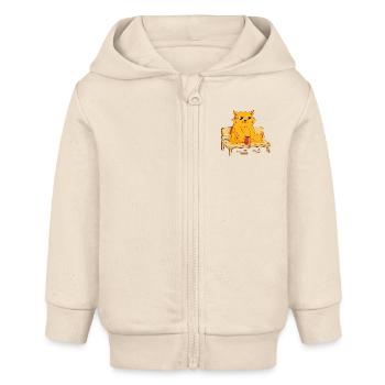 Juste de la bonne humeur - Veste à capuche bébé bio Stanley/Stella - écru doux - Devant