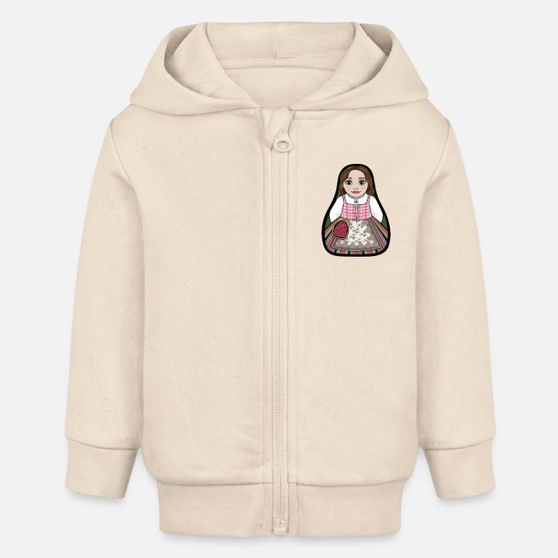 MedelpadStinta - Veste à capuche bébé bio Stanley/Stella - écru doux