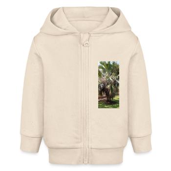 Kanarische schöne Palme - Baby Organic Kapuzenjacke Baby Connector von Stanley/Stella - Natur - Vorne