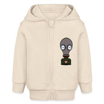 Le GP5 est vivant ! - Veste à capuche bébé bio Stanley/Stella - écru doux - Devant