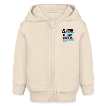 5Sterne Rettungssanitäter - Baby Organic Kapuzenjacke Baby Connector von Stanley/Stella - Natur - Vorne