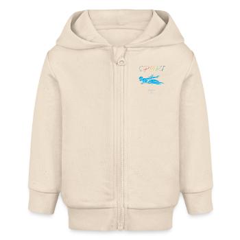Natation - Veste à capuche bébé bio Stanley/Stella - écru doux - Devant