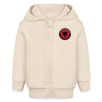 001 Albania - Baby Organic Kapuzenjacke Baby Connector von Stanley/Stella - Natur - Vorne