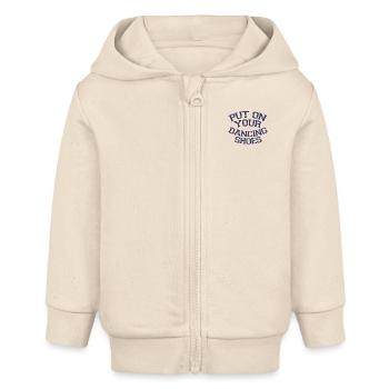 Take off your dancing shoes Party - Baby Organic Zip-up Hoodie by Stanley/Stella - soft Ecru - Front