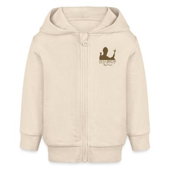 Pape Foi et religion - Veste à capuche bébé bio Stanley/Stella - écru doux - Devant