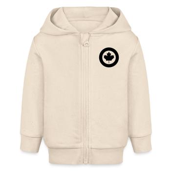 sign canada - Baby Organic Kapuzenjacke Baby Connector von Stanley/Stella - Natur - Vorne