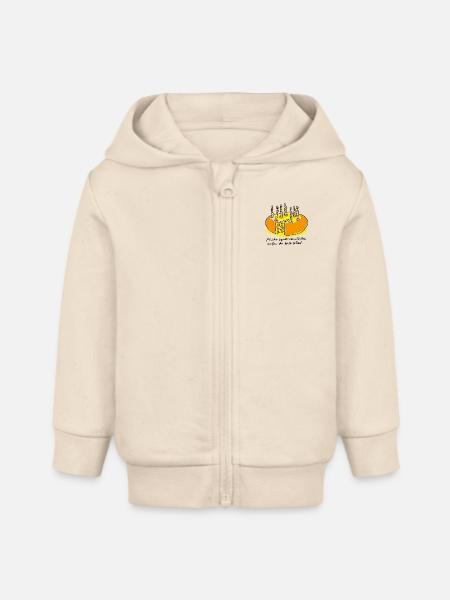 Alter & Käse - Baby Organic Kapuzenjacke Baby Connector von Stanley/Stella - Natur