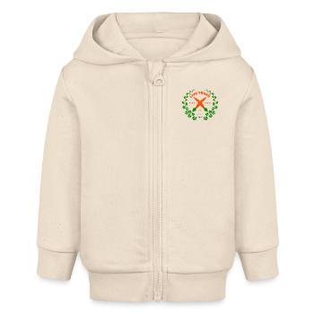 Life Vegan 100% Nature - Baby Organic Zip-up Hoodie by Stanley/Stella - soft Ecru - Front