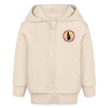 tahiti surfing design - Veste à capuche bébé bio Stanley/Stella - écru doux - Devant